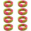 8-Pack DIY Luggage Wheels Protector Covers - Colorful Silicone Sleeves to Reduce Noise and Protect Suitcase Wheels (Green and Red)