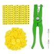 Advanced Animal Identification System: RFID 001-100 Ear Tags with Precision Applicator for Livestock Management