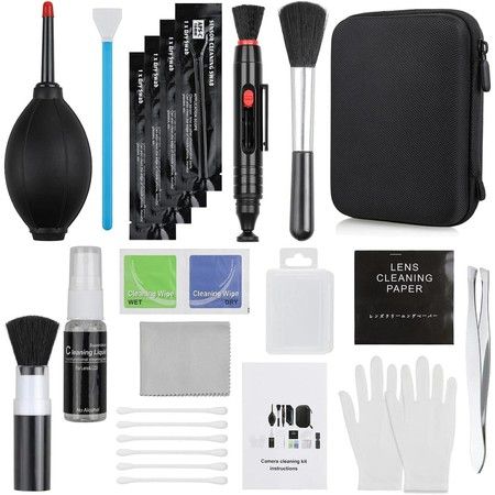 Comprehensive efficient 14-in-1 Camera Lens Cleaning Kit for DSLR and Mirrorless Cameras, Keep Your Lenses and Sensor Pristine
