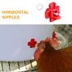 6-Pack Automatic Chicken Water Cups Feeder for Poultry and Chicks, Duck, Goose, Turkey and Bunny