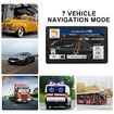 7 Inch GPS Navigation for Truck RV Car, Multi Functional Touch Screen, Free Lifetime Map Updates, Speed Warning(Black)
