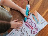Gift Idea 3D Printing Pen with Display: Includes 3D Pen, 3 Starter Colors of PLA Filament, and Stencil Book