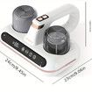 Portable 10000pa Bed Mite Vacuum Cleaner with Double Moisture Display for Bedroom, Sofa, Bedding, and Plush Toys(White)