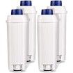 DeLonghi Coffee Machine Filters (DLSC002) - Replacement Water Filters with Activated Carbon Softener (4-Pack)