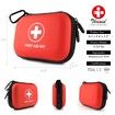 Compact First Aid Kit with 100 Essential Items for Emergencies,Water-Resistant Hard Shell Small Case Perfect for Travel,Outdoor,Car(Red)