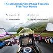 5-inch Wireless Apple Motorcycle Carplay & Android Auto GPS with Touch Screen,IPX7 Waterproof,GPS,Bluetooth,Siri,Google Assistant