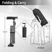 Folding Walking Cane Stick with 2 LED Lights and Quad Base for Stability(Black)