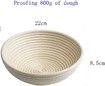 22*8.5CM Round Bread Proofing Basket with Proofing Cloth: Handmade Banneton Basket for Sourdough Bread Baking