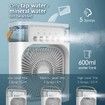Portable, Evaporative Cooling Fan Personal Air Cooler with LED Light, Timer, and Multiple Wind/Spray Modes for Home and Office