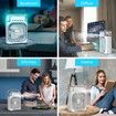 Portable, Evaporative Cooling Fan Personal Air Cooler with LED Light, Timer, and Multiple Wind/Spray Modes for Home and Office