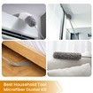 4PCS 2.5M Extendable Pole Dusters with 4 Brush Heads for Easy and Efficient Cleaning Reach High Ceilings Effortlessly