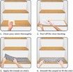 3-PC 76x20cm Non-Slip Stair Treads/PVC Carpet with Reusable Adhesive for Enhanced Safety