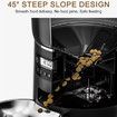 Large 4L Stainless Steel Auto Smart Cat Feeder Bowl with LCD Display and Timer for Fresh Feeding (Black)