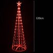 120CM DIY Outdoor 106 LED Christmas Tree with Star Topper for Holiday Yard Decoration