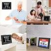 Large Digital Clock with 8-Inch Display, 3 Interface, 8 Alarms, Non-Abbreviated Day & Month for Elderly Seniors (Black)