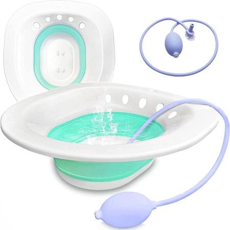 Soothe and Cleanse Ultimate Foldable Sitz Bath for Toilet Seat, Hemorrhoids, Postpartum Care, and Personal Hygiene