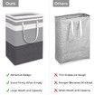 Jumbo Laundry Hamper with Extended Handles: Waterproof, Collapsible Storage for All Your Laundry Needs(Gradient Grey,1Pack,75L)