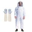 Professional Beekeeper Suit Bee Outfit with Gloves and Ventilated Hood for Maximum Safety and Comfort(Size:XXL)