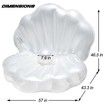 Blow Up Seashell Pool Float/Inflatable Giant Clam with Pearl Ball,Ride On Raft Chair for Swimming Pool Summer Beach Party