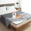 Waterproof Dog Bed Cover Pet Blanket Mattress Protectors with Non-Slip Base for Sofa,Furniture,Car(100*130cm Dark Grey)