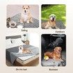Waterproof Dog Bed Cover Pet Blanket Mattress Protectors with Non-Slip Base for Sofa,Furniture,Car(100*130cm Dark Grey)