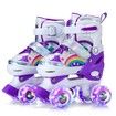 Skates Roller Kids Teens Adjustable 4 Light Up Wheels Size 33-37 Purple Fun Outdoor Activity Gift Exercise