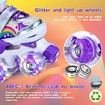Skates Roller Kids Teens Adjustable 4 Light Up Wheels Size 33-37 Purple Fun Outdoor Activity Gift Exercise