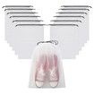 13-Pack Large Clear Organizers Transparent Shoe Bags with Rope for Travel and Storage