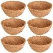 100% Natural Coconut Fiber Round Hanging Basket Liners for Flowers and Vegetables(6 Pack 12 Inch)