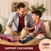 Remote Control Car 1:16 2.4GHz 4WD RC Drift Car,Rechargeable High Speed RC Cars with Spray,Cool Lights,Two Batteries and Extra Tires Toy Car (Must Red)