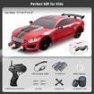 Remote Control Car 1:16 2.4GHz 4WD RC Drift Car,Rechargeable High Speed RC Cars with Spray,Cool Lights,Two Batteries and Extra Tires Toy Car (Must Red)