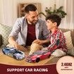 Remote Control Car 1:16 2.4GHz 4WD RC Drift Car,Rechargeable 18KM/H+ High Speed RC Cars Racing Car with Spray,Cool Lights,Two Batteries and Extra Tires Toy Car (Must)