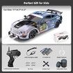 Remote Control Car 1:16 2.4GHz 4WD RC Drift Car,Rechargeable 18KM/H+ High Speed RC Cars Racing Car with Spray,Cool Lights,Two Batteries and Extra Tires Toy Car (Must)