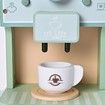 Kids Wooden Toys Toddler Pretend Play Kitchen Accessories Green Coffee Maker Espresso Machine Playset Montessori Kitchen Toy Gift for Girls and Boys 3+
