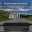 White Windshield Projection Heads Up Display, Digital GPS Speedometer with Speed, Travel Direction Function, and Overspeed Alarm, Fatigue Driving Alarm, Suitable for All Vehicles