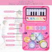 Kid Musical Mat,Keyboard & Drum Mat with 2 Drum Sticks, Learning Piano Mat Educational Music Toys Gifts for 3+ Girls Boys Color Purple