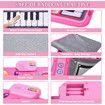 Kid Musical Mat,Keyboard & Drum Mat with 2 Drum Sticks, Learning Piano Mat Educational Music Toys Gifts for 3+ Girls Boys Color Purple
