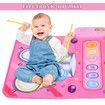 Kid Musical Mat,Keyboard & Drum Mat with 2 Drum Sticks, Learning Piano Mat Educational Music Toys Gifts for 3+ Girls Boys Color Purple