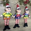 23CM Christmas Elf Male Doll Elves Santa Decorations Red Noel Gifts Christmas Dolls Clothes Color Random