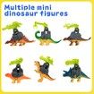 Storage Carrier Toys Playset with Mini Dinos Figures and Vehicle Dinos Toy for Kids Gift for Birthday Christmas