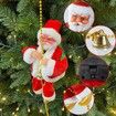 Climbing Santa with Music 25cm Animated Christmas Decor for Indoor and Outdoor Parties Christmas Gift