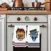 Heat Miser Snow Miser Christmas Towel, 2PCS Handmade Embroidered Decorative Large Cotton Hand Towels Bathroom Set Fancy Small Bath Microfiber Thick Soft Face Gym Hair Wrap Turban Hand Towels Washcloths