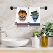 Heat Miser Snow Miser Christmas Towel, 2PCS Handmade Embroidered Decorative Large Cotton Hand Towels Bathroom Set Fancy Small Bath Microfiber Thick Soft Face Gym Hair Wrap Turban Hand Towels Washcloths