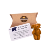 A Little Pocket Bear Hug Envelop Sending You a Bear Hug, with Pocket Hug Token Card, Emotional Support Plush Positive Gifts (Brown)