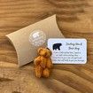 A Little Pocket Bear Hug Envelop Sending You a Bear Hug, with Pocket Hug Token Card, Emotional Support Plush Positive Gifts (Brown)