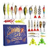 Fishing Advent Calendar 2024, 24 Days Christmas Countdown Fishing Lures Tackle Set for Men Teen Boys, Xmas Surprise Gift for Fisher