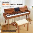 Melodic Keyboard Electric Digital Piano Hammer Action 88 Key Weighted 128 Polyphony Wood color