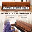 Melodic Keyboard Electric Digital Piano Hammer Action 88 Key Weighted 128 Polyphony Wood color