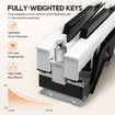 Melodic Keyboard Electric Digital Piano Hammer Action 88 Key Weighted 128 Polyphony Wood color