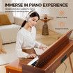 Melodic Keyboard Electric Digital Piano Hammer Action 88 Key Weighted 128 Polyphony Wood color